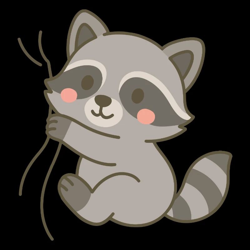 Eingekuschelt Waschbär