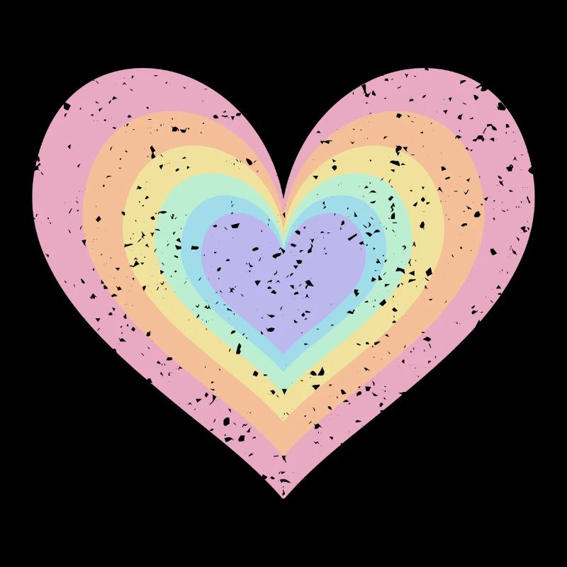 Regenbogen Herz Pastellfarben Pride Monat LGBTQ+