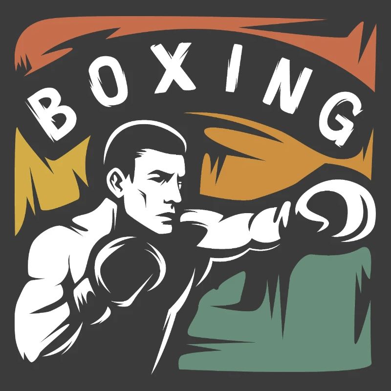 Combattant de boxe vintage – Conception de boîte rétro