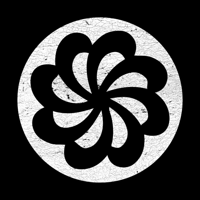 Spirale d'éternité arménienne dans un cercle blanc