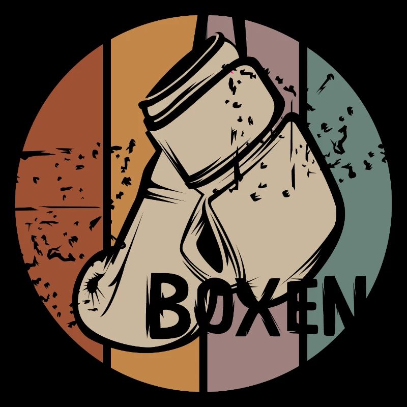 Boxen Retro Design – Vintage Boxhandschuhe