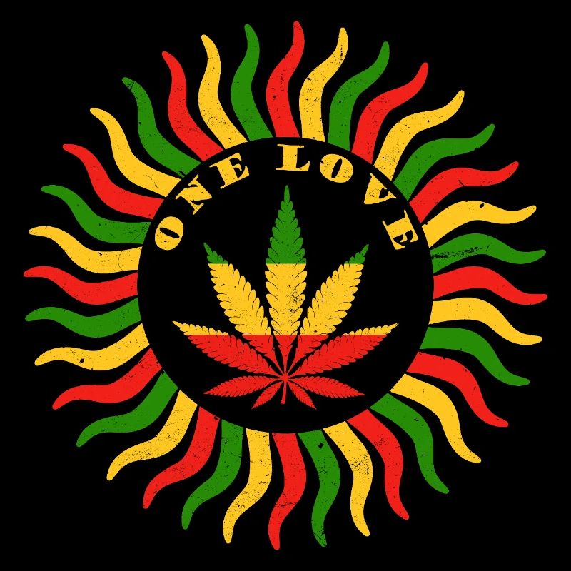 Emblème vibrant de l’amour du cannabis