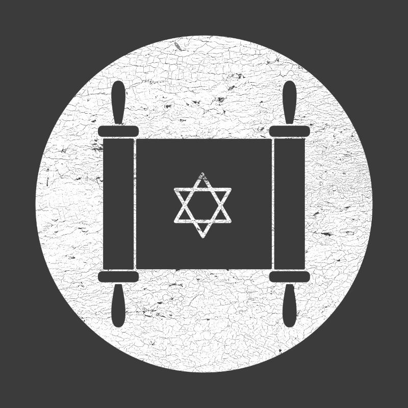 Torah scroll in a white circle