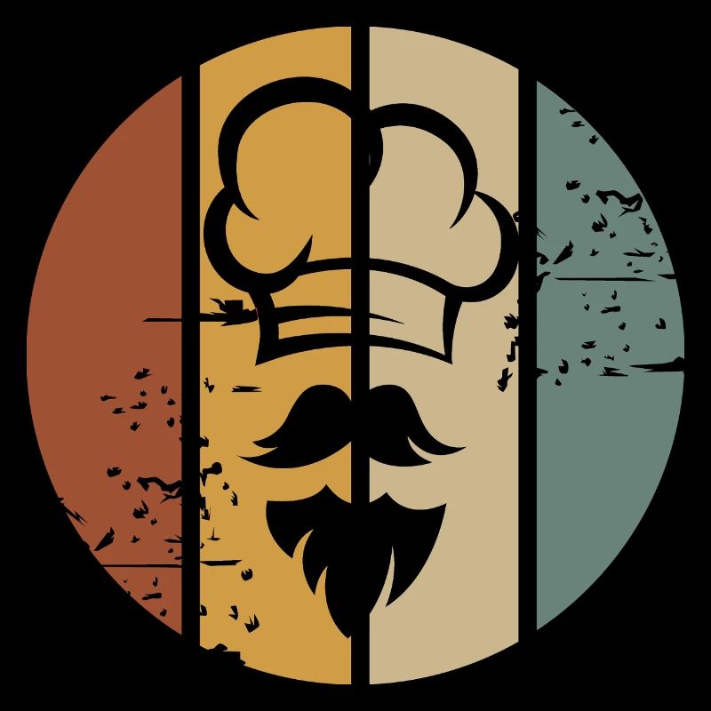 retro bakery and chef icon - restaurants logo
