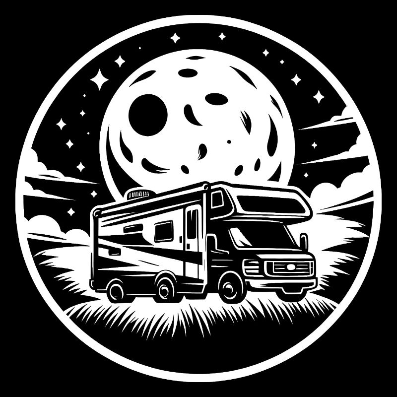 Motorhome Silhouette Camping Reis