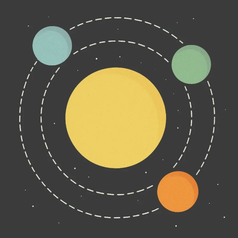 Sun Orbit Abstract Print Design