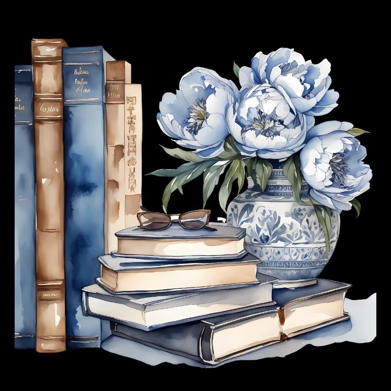 Livre classique illustré et composition florale