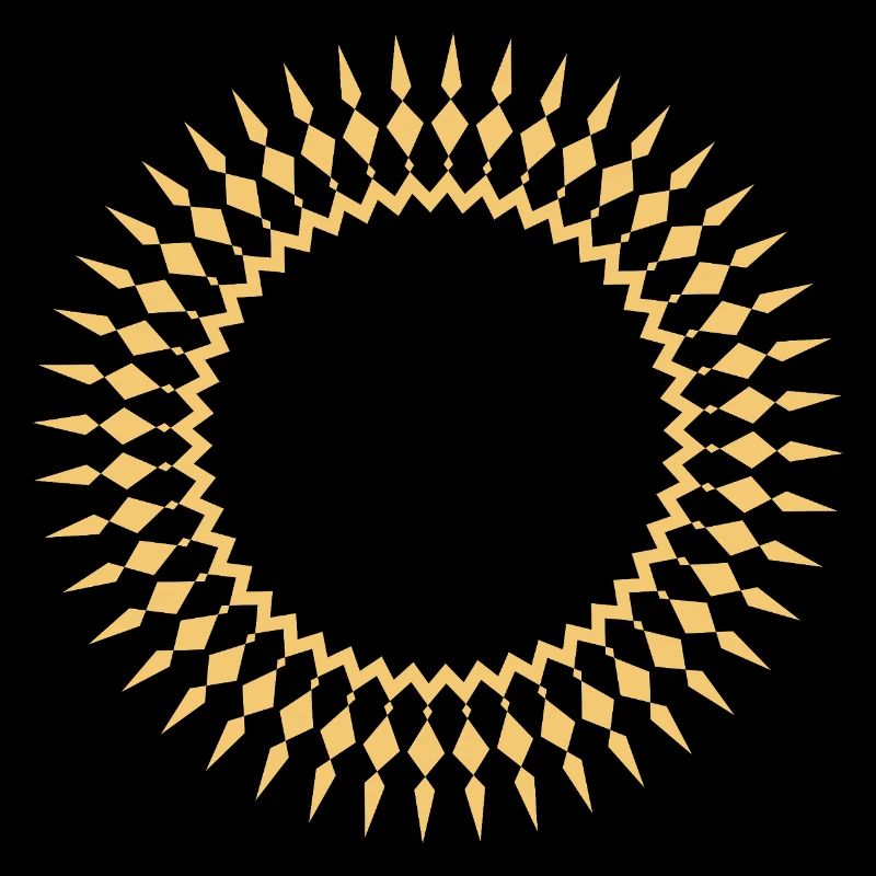 Radiant sun frame geometric