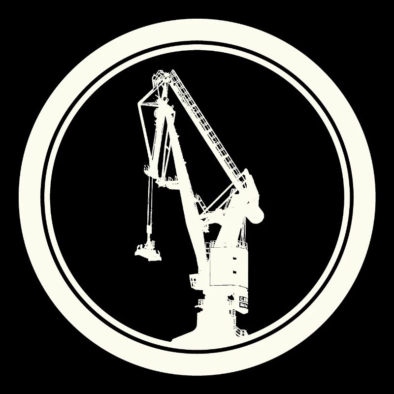 Harbour Crane Silhouette 03