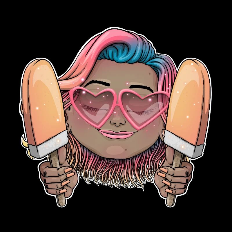 Süße Sahne Liebe Illustration