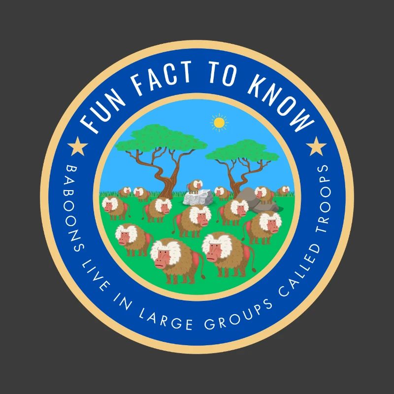 Baboons live in large groups called troops