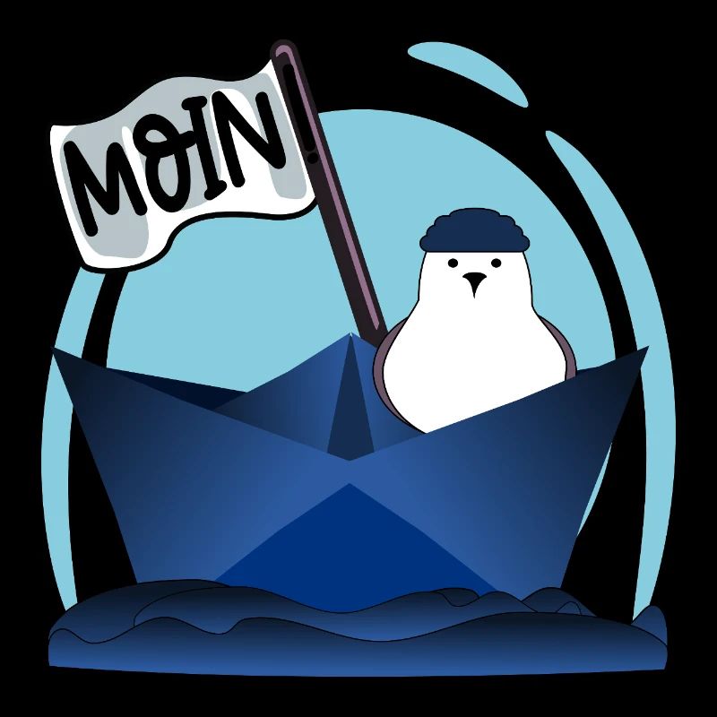 PAPIERBOOT MOIN PAPIERSCHIFF MÖWE