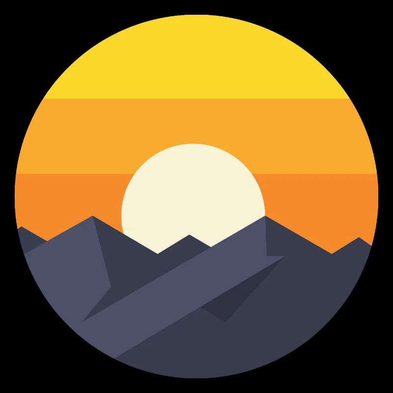 Sunset Mountain Abstrakt