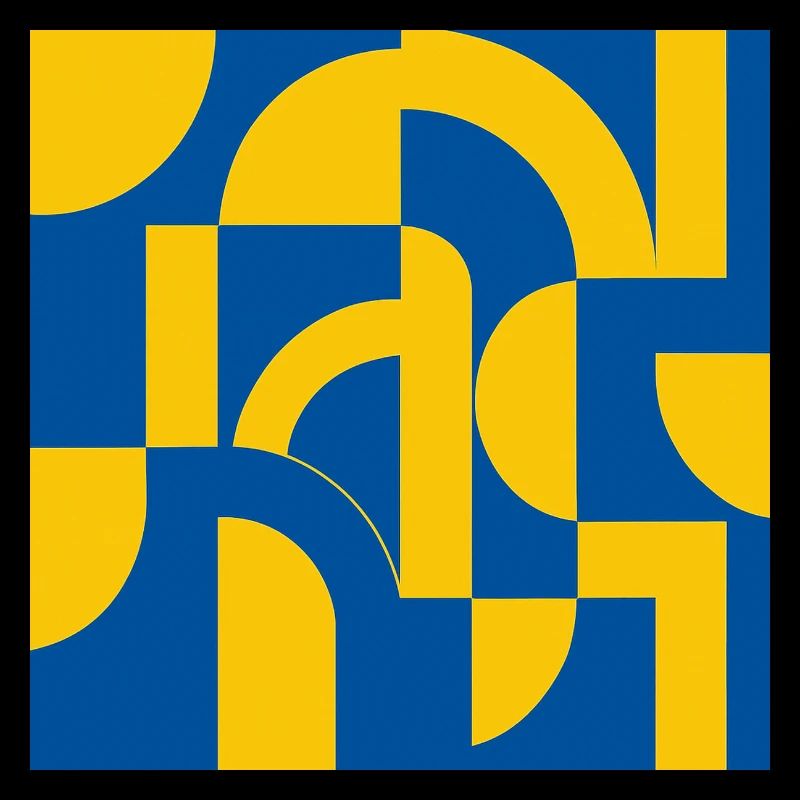 Abstract blue-yellow design