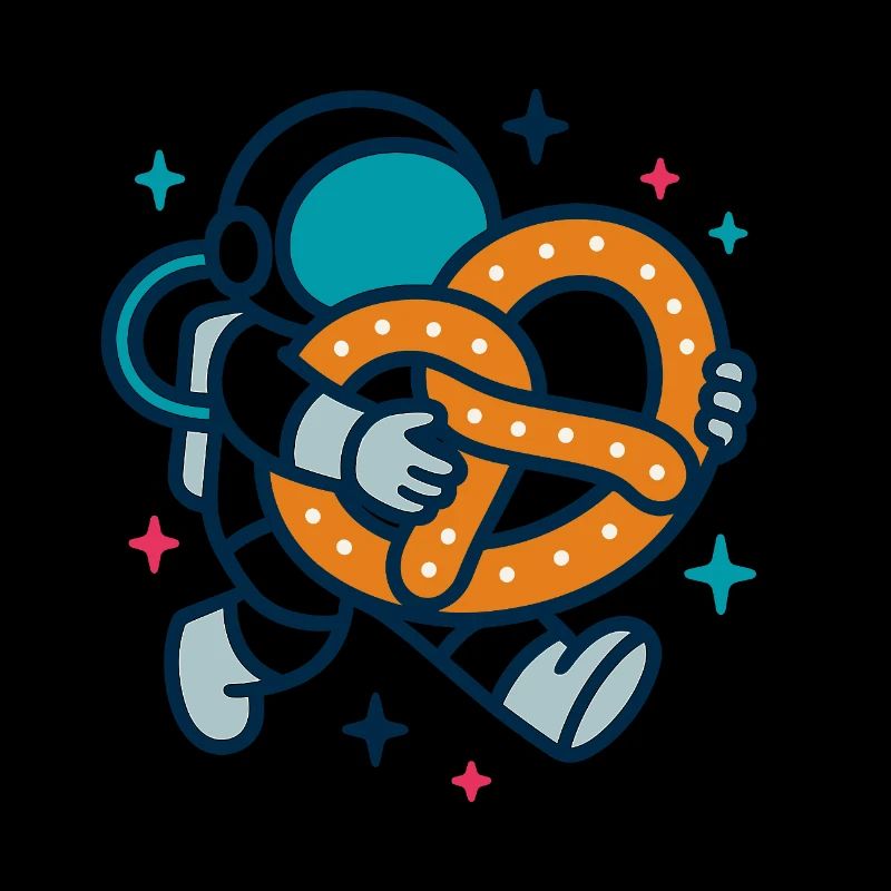 Astronaut mit Brezel