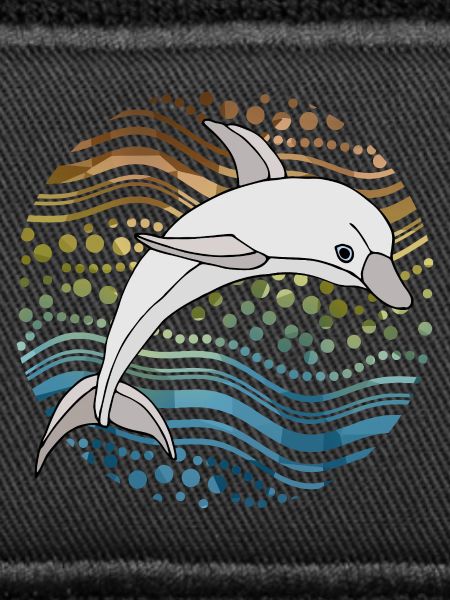 Dolphin in Abstract Waves