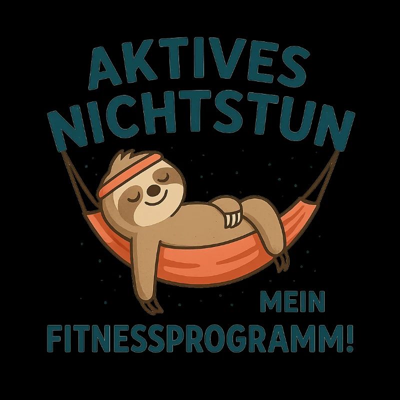 Relaxed sloth in hammock design