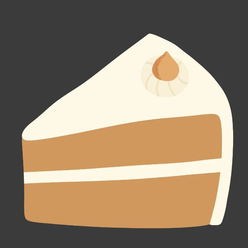 Nut Cake Slice Design