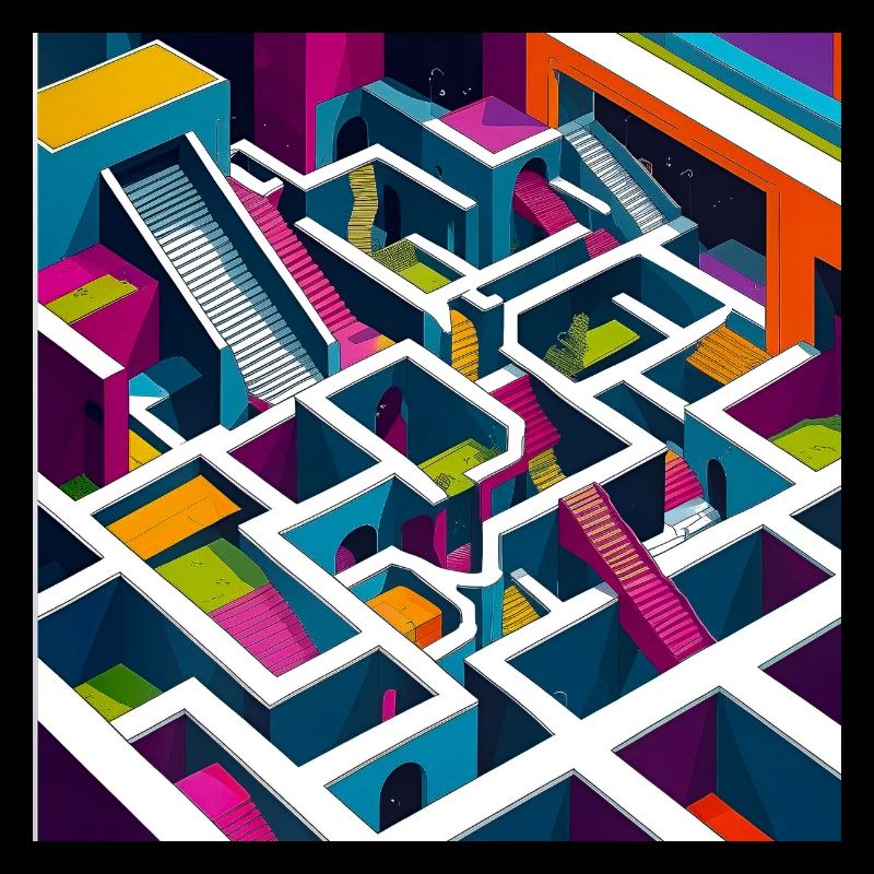 Abstractico Geometrisches Labyrinth