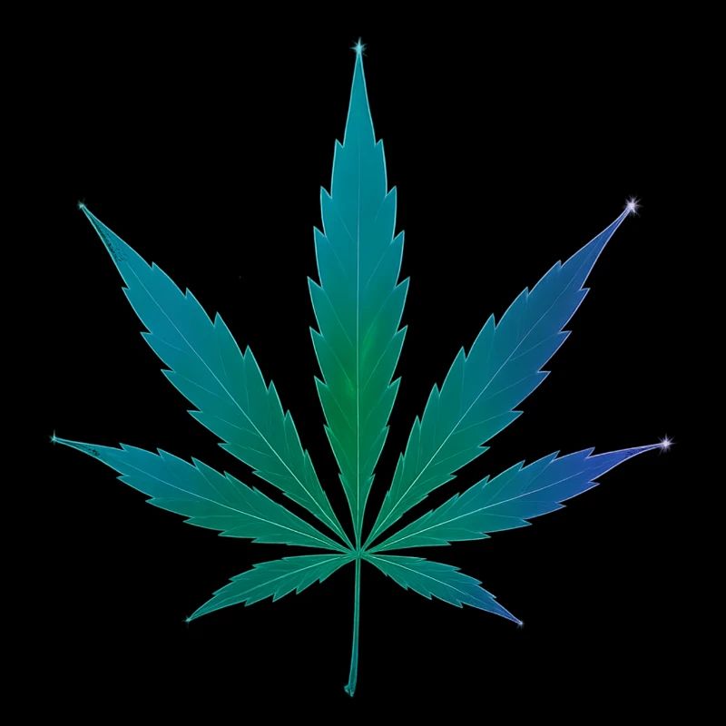 Hanfblatt als Sternbild - Cannabis - Weed - Hanf