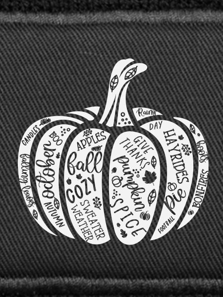 Pumpkin Autumn Quote Pattern