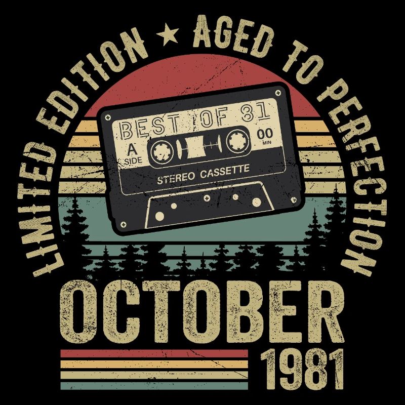 Millésime Octobre 1981 Cadeau d’anniversaire Octobre