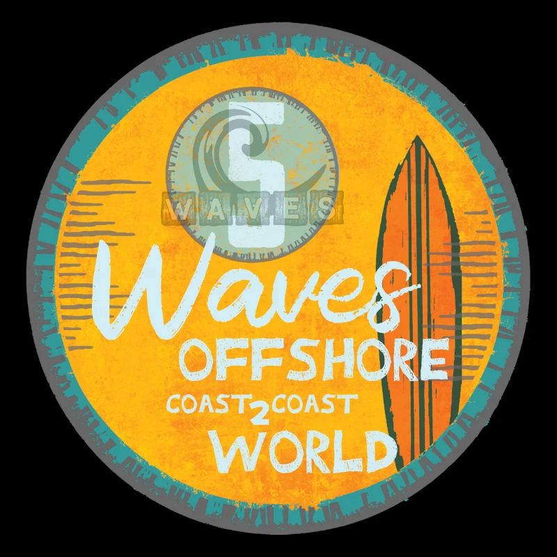 Vagues de surf conception offshore