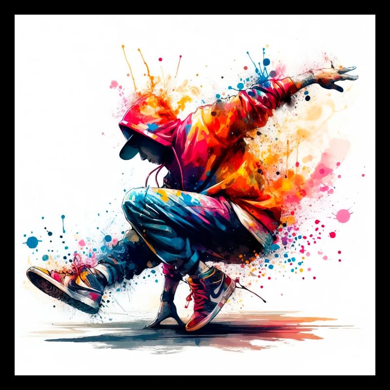 Urban dance in vibrant style