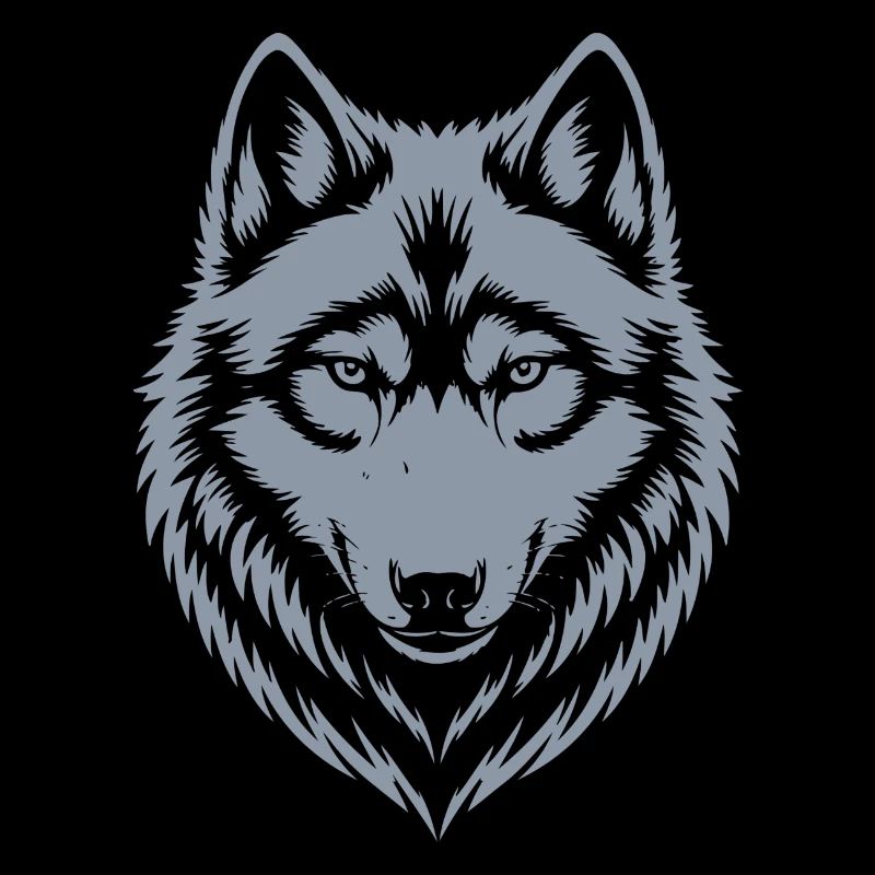 Conception de l’emblème du loup majestueux