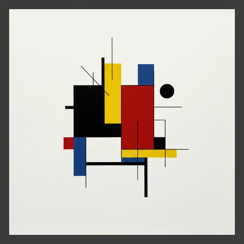 Composition abstraite géométrique colorée