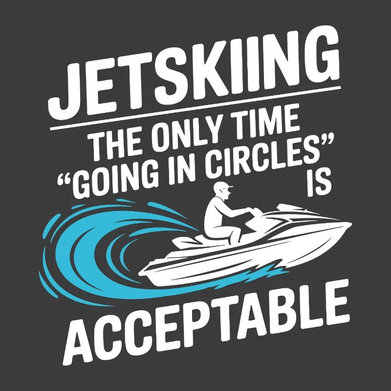Humor Jetski Riding Ocean Splash Design 