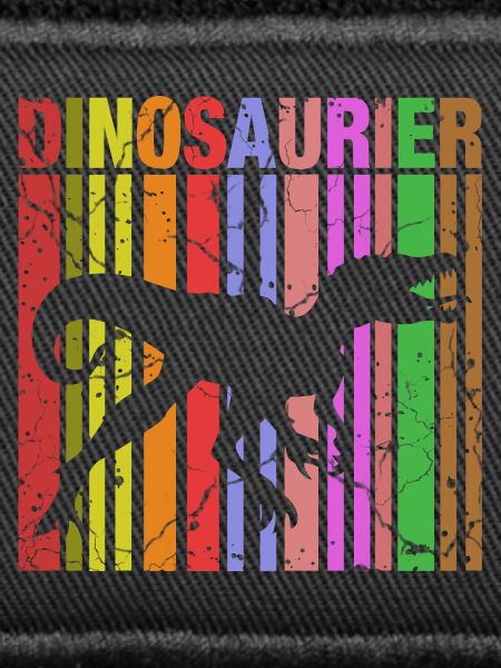 Dinosaurier Silhouette mit Farbdetails
