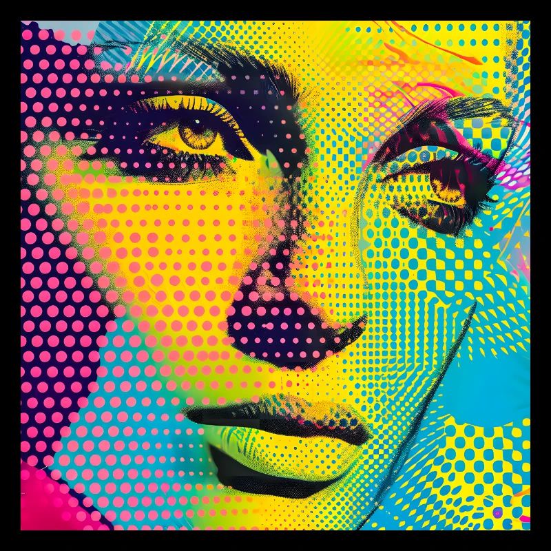 Buntes Pop-Art-Porträt