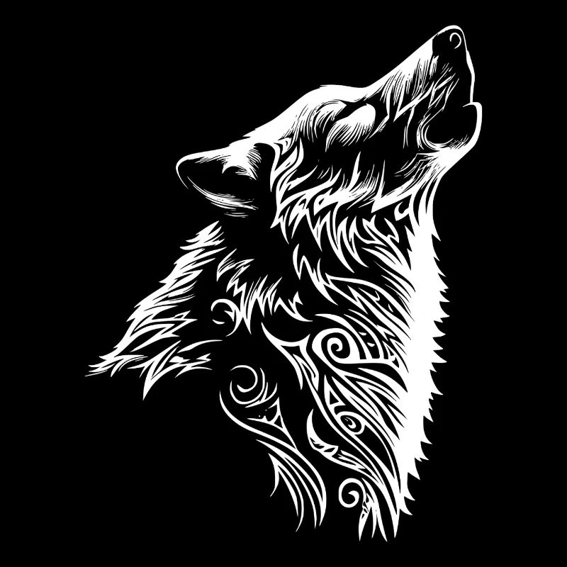 Wolf Tribal Wolf Head Tattoo