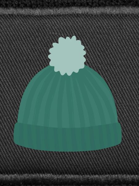 Strickmütze mit Pom Pom