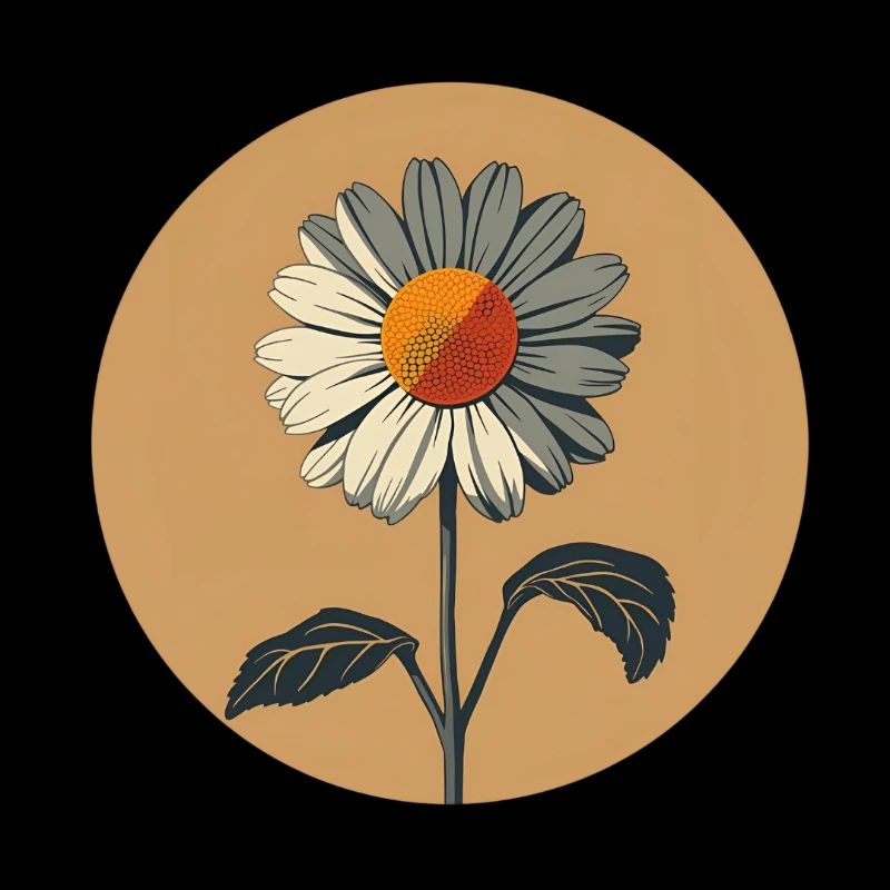 Minimalist Daisy Illustration
