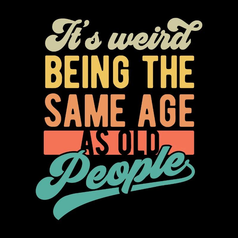 Humorous Flat Design about Age and Identity