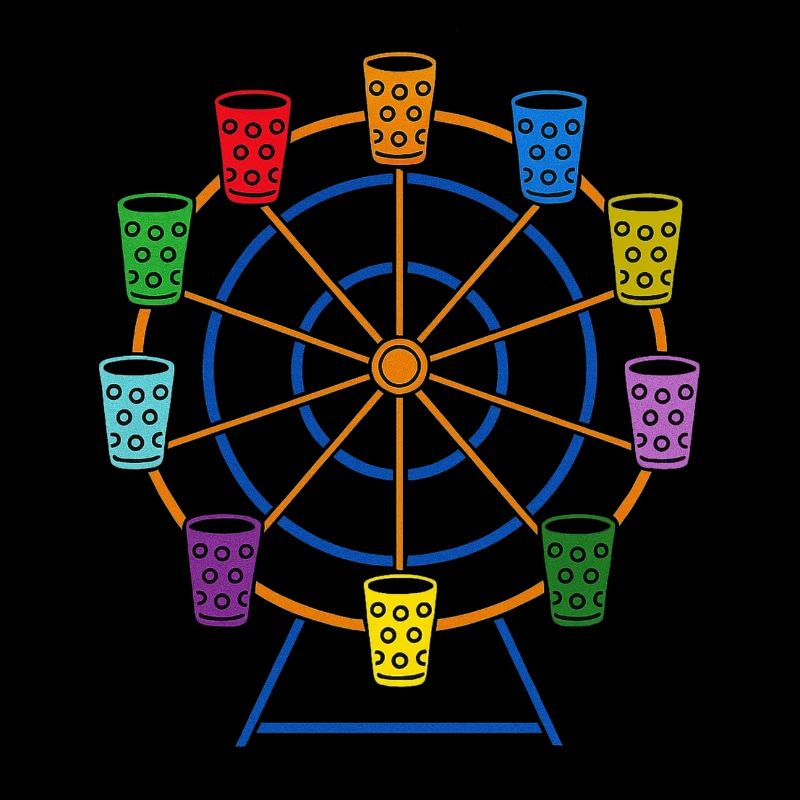 Pop Art Riesenrad – Dubbeglas Wurstmarkt Weinfest