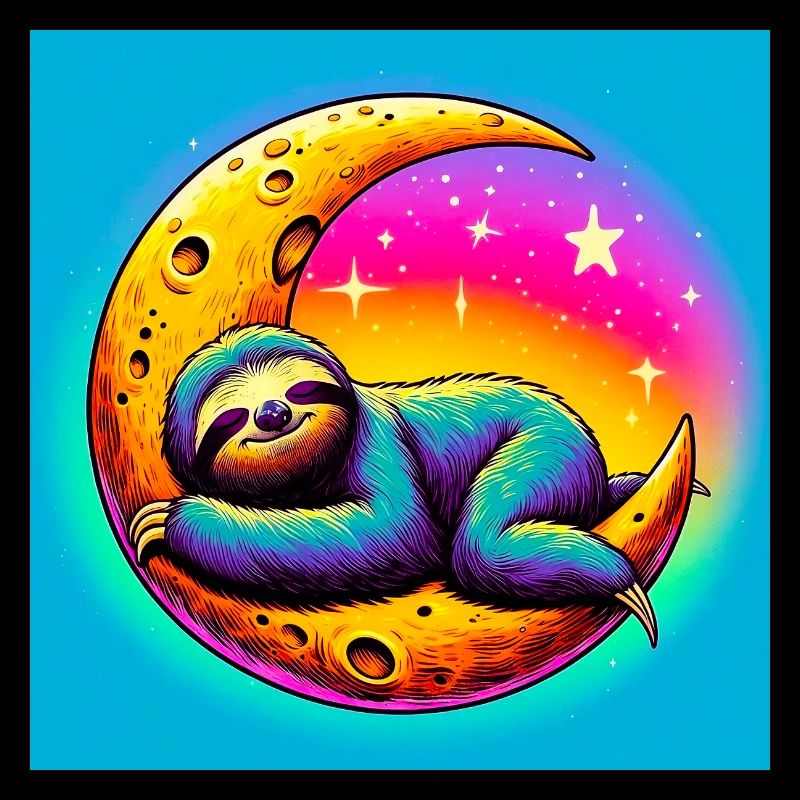 Sloth sleeps on the Moon
