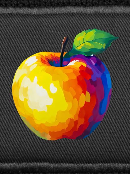 Farbenfroher Pixelapfel