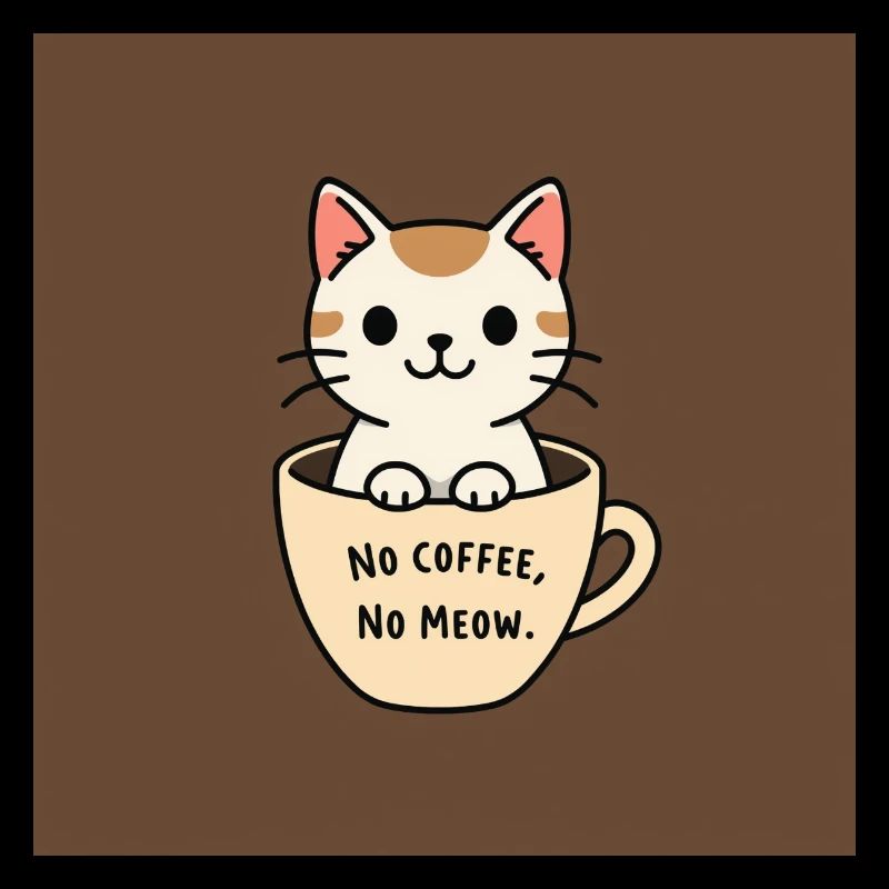 Café de chat dicton design