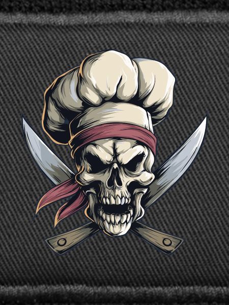 Skull with chef's hat