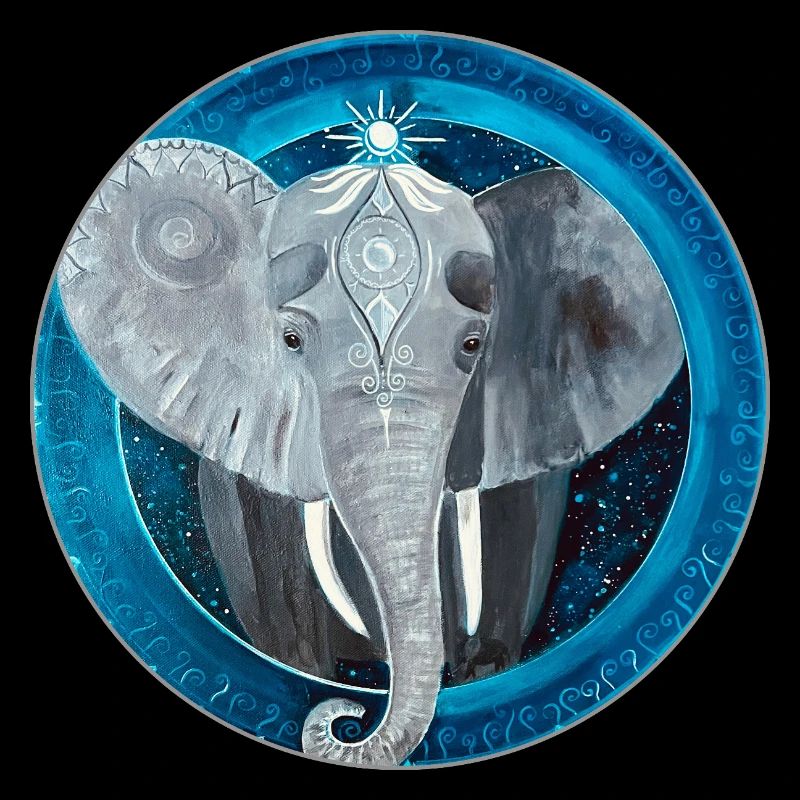 Elefanten-Mandala in Fantasy Stil