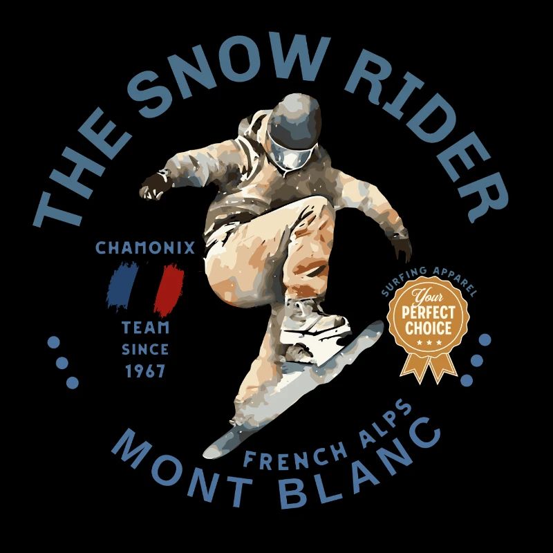 Mont Blanc skier in action in Chamonix