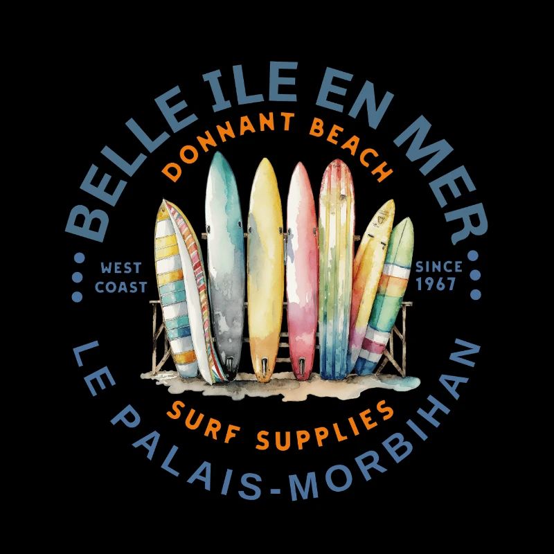 Surf Belle Ile en Mer Circular Logo