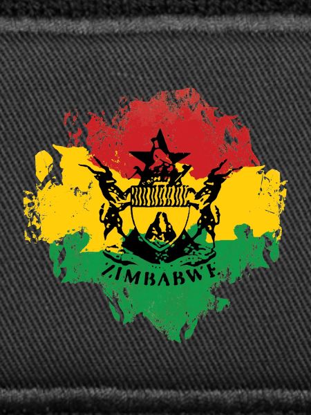 Zimbabwe Emblem Reggae Flag