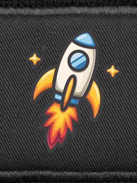 Rocket Launch Cartoon Design