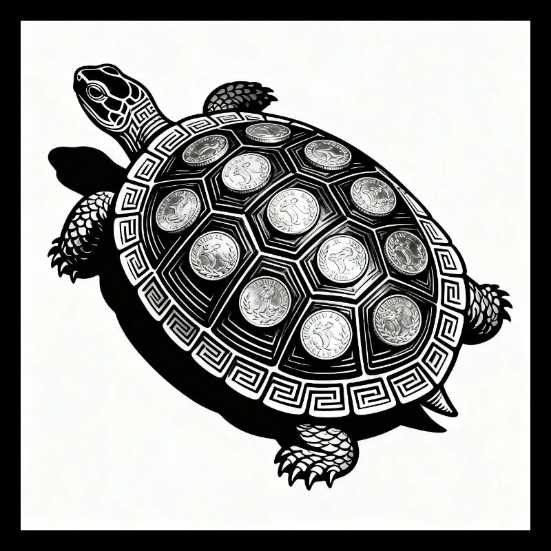 Münz-Schildkröte Geometrie