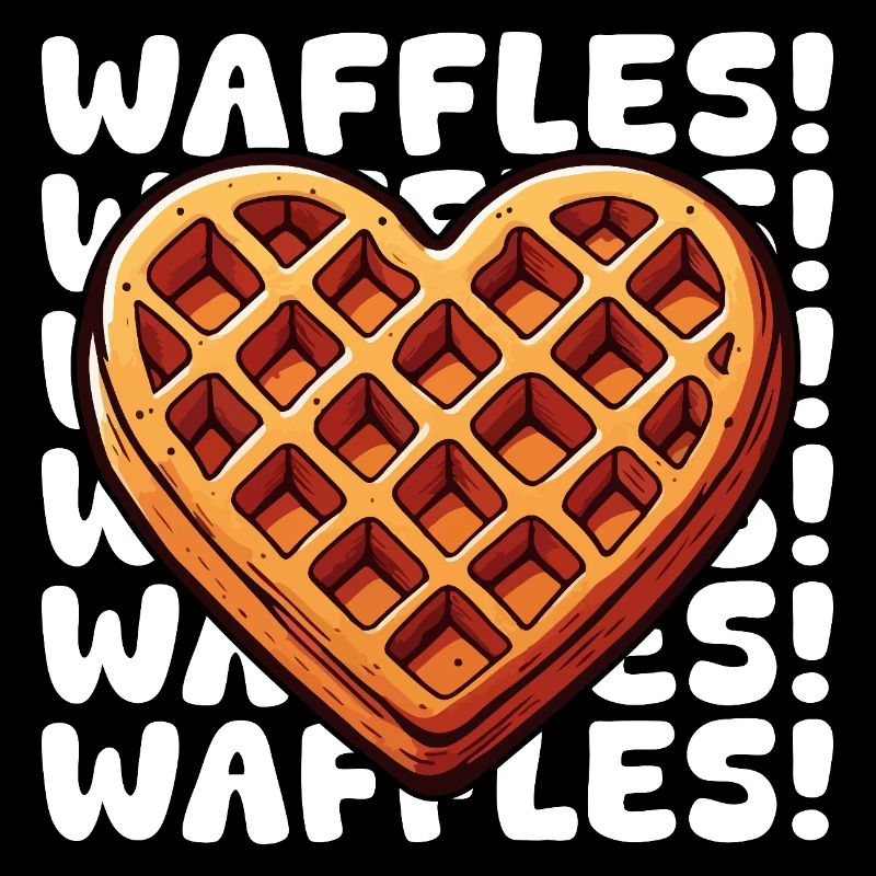 Coeur Gaufre Pop Art