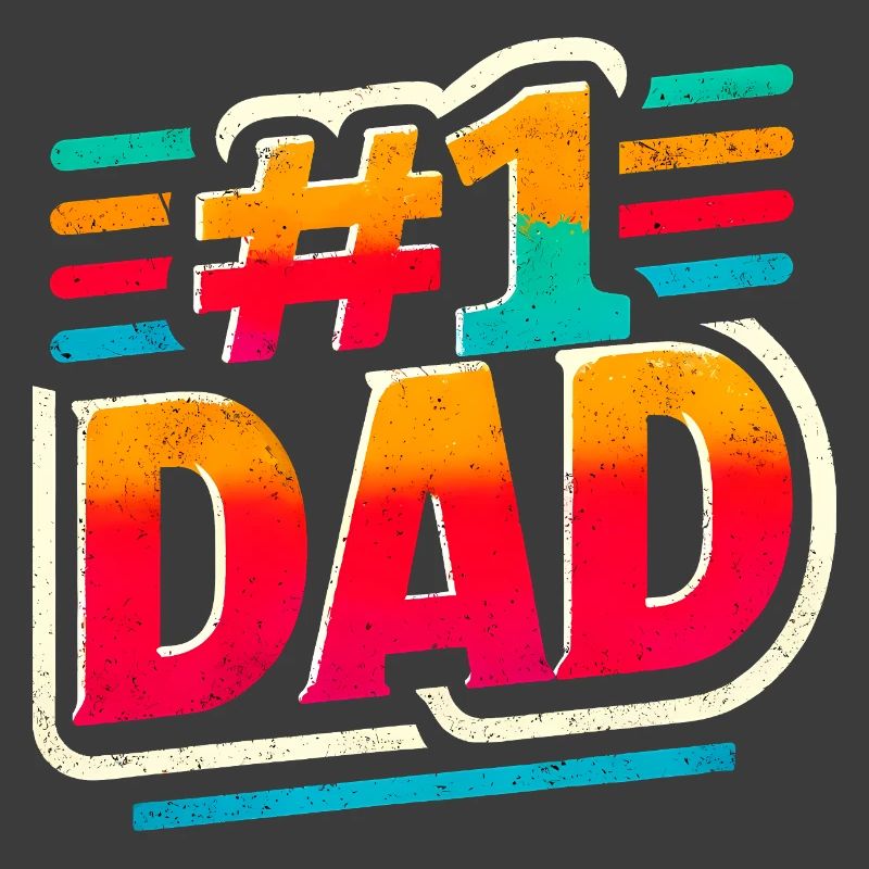 Nummer Eins Papa Regenbogengrafik, Väter